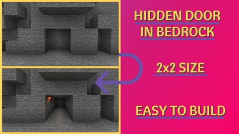 How To Build A 2 Wide Hidden Door In Minecraft Bedrock Edition