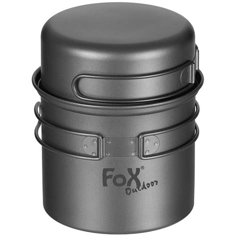 Mfh Fox Outdoors Titanium Mess Kit Pots Pans