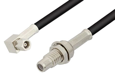 Smc Plug Right Angle To Smc Jack Bulkhead Cable Inch Length Using