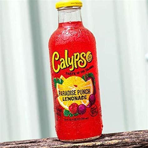 Calypso Lemonades 16oz Glass Bottles 6 Pack Paradise Punch Flavor