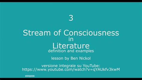 3 Stream Of Consciousness In Literature YouTube