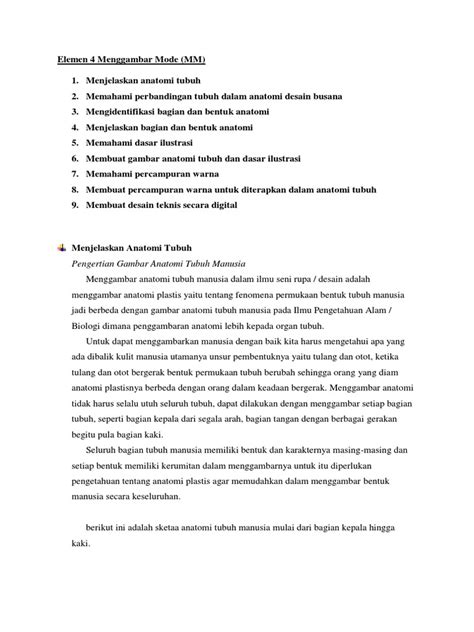 elemen  menggambar mode