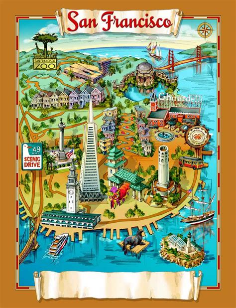 San Francisco Map Illustration for APA - Rabinky Art, LLC