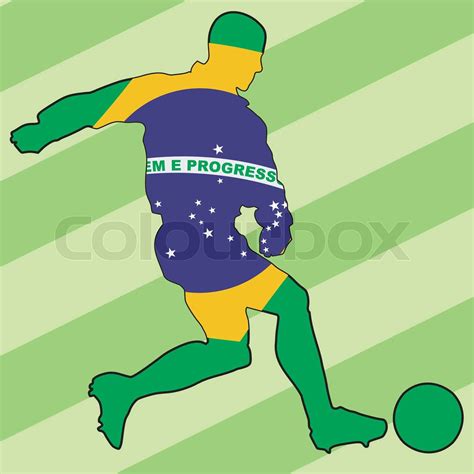 Football Colors Of Brazil Stock Vector Colourbox