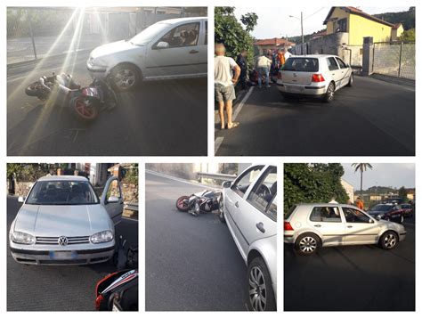 Imperia Scontro Auto Moto In Via Caramagna Ferito 15enne Sul Posto