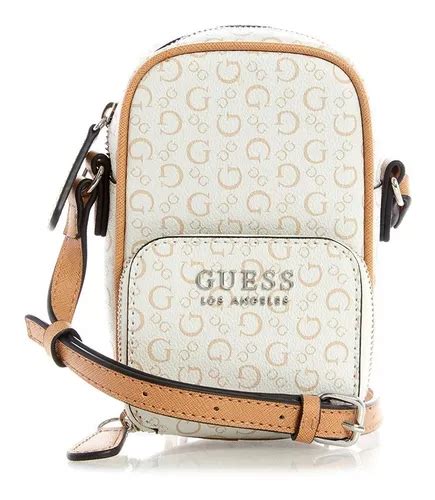 Bolsa Crossbody Guess Factory Sf Lil Dise O Logo De Pvc Blanca