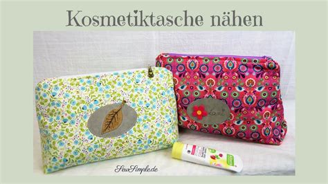 Kosmetiktasche N Hen Kostenloses Schnittmuster Kosmetiktasche N Hen