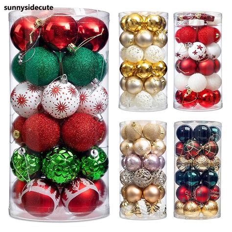 24 30pcs Bola De Natal Ornamentos Para Decoração De Árvore De Natal