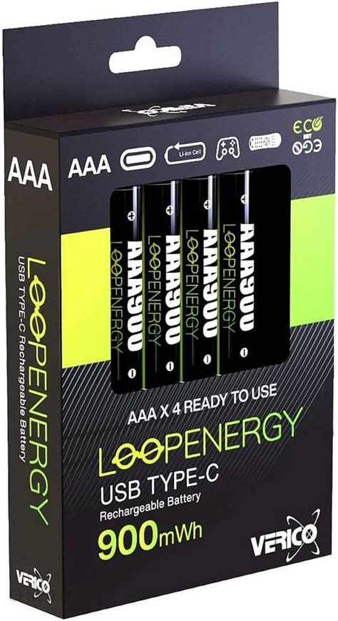 Verico Akumulator Aaa R03 Loopenergy Usb C Li Ion 600 Mah 1 5 V 4