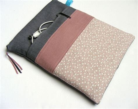 Tablet Hülle 10 Jeans Grau Rosé Blümchen Zipp Etsy Tablet hülle