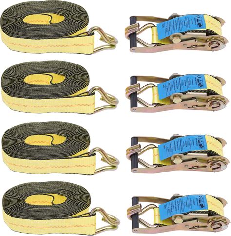 Miumaeov Tie Down Strap 4 Pack 2 X 27ft Heavy Duty Ratchet Straps