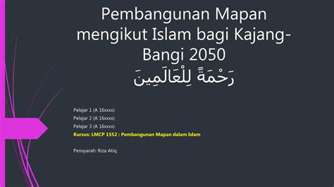 Contoh Projek Akhir Pelajar Dalam Kursus LMCP 1552 PPT