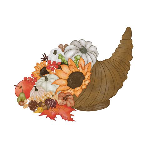 Thanksgiving Cornucopia In Watercolor 13125502 Png