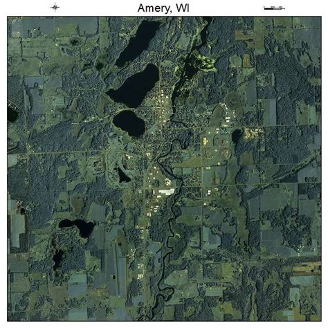 Aerial Photography Map of Amery, WI Wisconsin