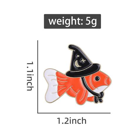 Kinder Cartoon Pin Goldfisch Abzeichen Revers Brosche Legierung Emaille