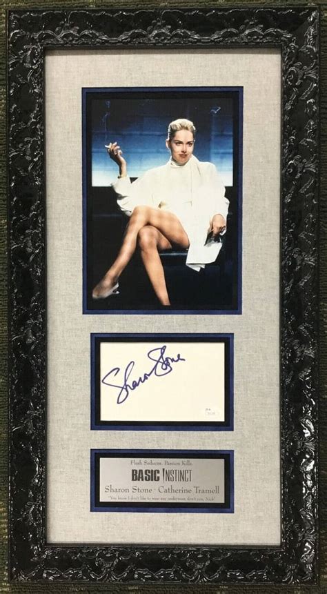 Sharon Stone Basic Instinct Signed Movie Display Custom Framed ...