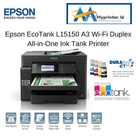 Jual Epson Ecotank L15150 A3 Wi Fi Duplex All In One Ink Tank Printer Shopee Indonesia