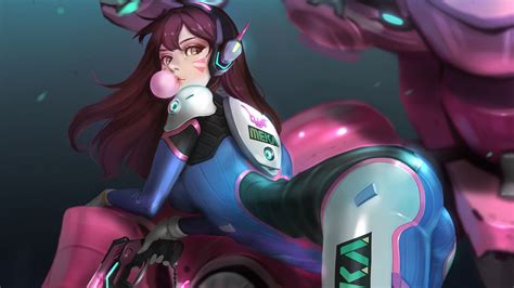 Hd Wallpaper D Va Overwatch Overwatch Anniversary D Va Overwatch