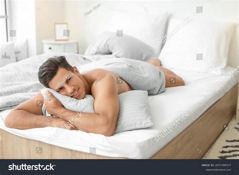 Handsome Naked Man Bed Stock Photo Shutterstock