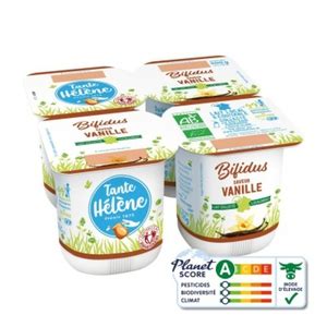 Tante Hélène Yaourt Bifidus Saveur Vanille Bio 4x125g Naturalia