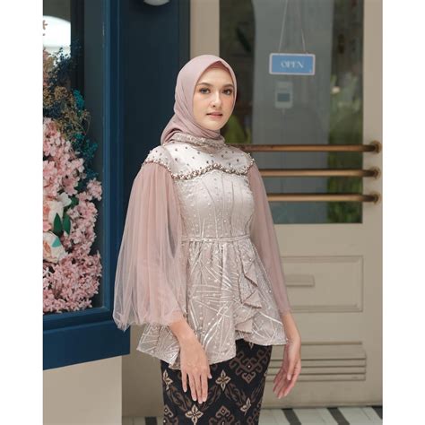 Jual KHANSABATIK NEW ARRIVAL READY JUMBO KEBAYA ATASAN BROKAT FULL