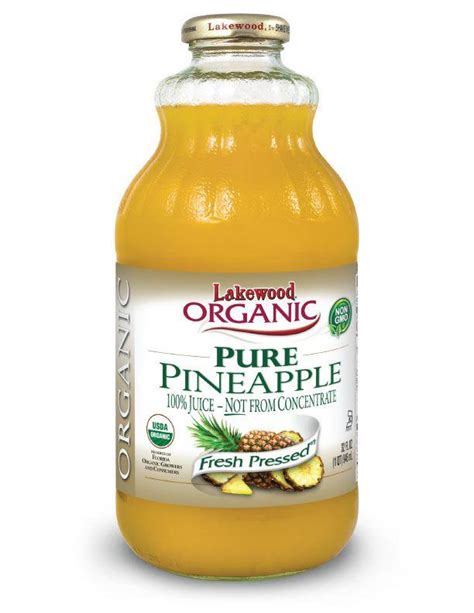 Lakewood Organic Pure Pineapple Juice 946ml Simply Organic Nz