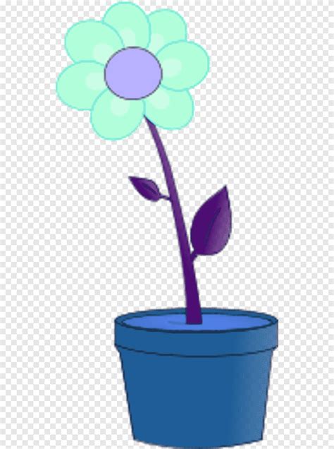 Pot De Fleurs Feuilles Qui Tombent Bleu Cobalt Bleu Lectrique Png