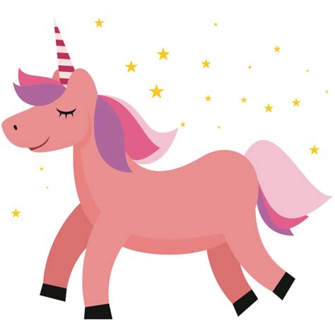 Cute Pink Unicorn Vector Svg File Vectors File