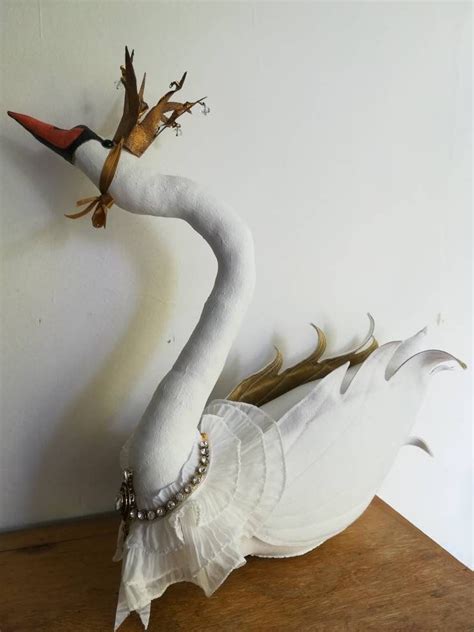 Swan Soft Sculpture Lady Fermour Hesketh Made To Etsy Uk Soft Sculpture Sculpture