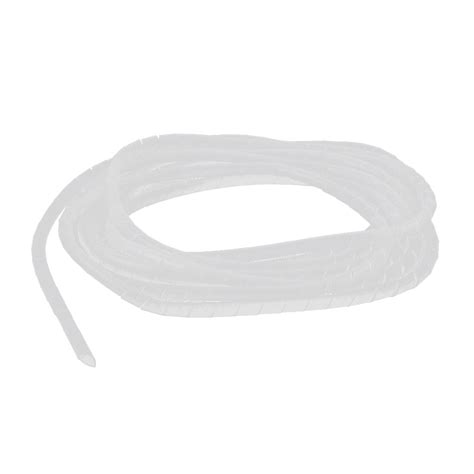 6mm OD 4M PE Polyethylene Spiral Cable Wire Wrap Tubing White Walmart