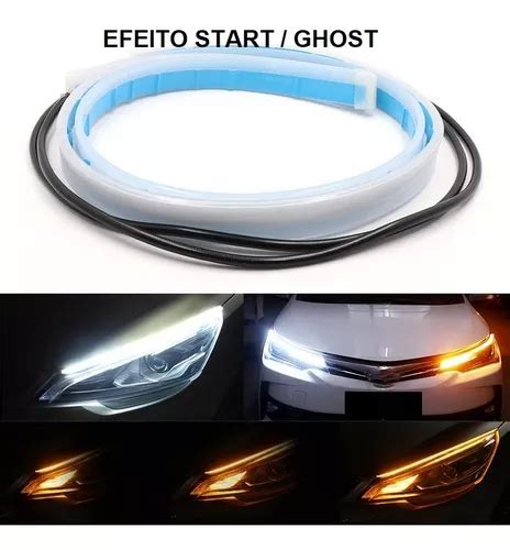 Fita Led Drl Efeito Ghost start apresentação Seta Sequencial