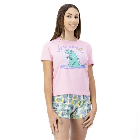 Pijama Nickelodeon Mujer Juvenil Con Estampado Y Leyenda Frontal Delsol