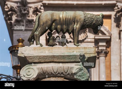 La Estatua De La Loba Capitolina Lupa Capitolina Es Un Personaje De Lobo El Lobo Es Succione