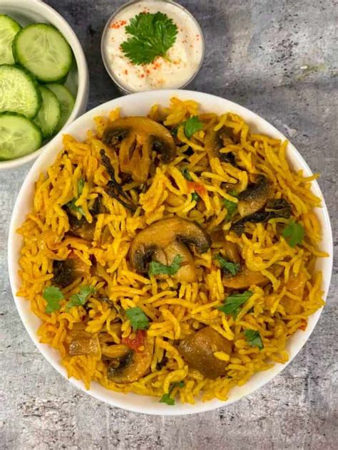 Mushroom Biryani Recipe Instant Pot And Stovetop Indian Veggie Delight