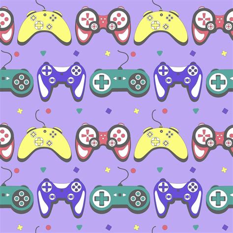 Seamless Pattern Gamepad In Retro Style Game Controller For Computer