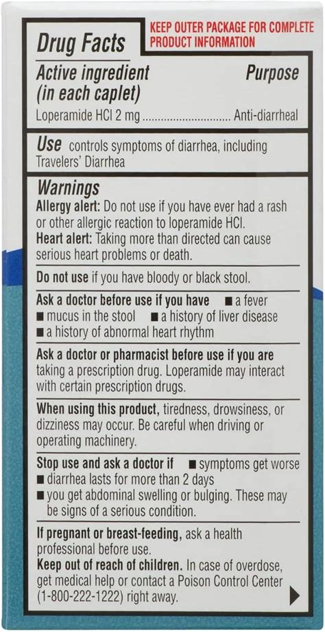 Equate Anti Diarrheal Loperamide 2 Mg 24 Caplets Sts Sticker