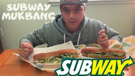 Subway Mukbang Asmr Footlong Chicken Sandwich Mukbang Asmr Big