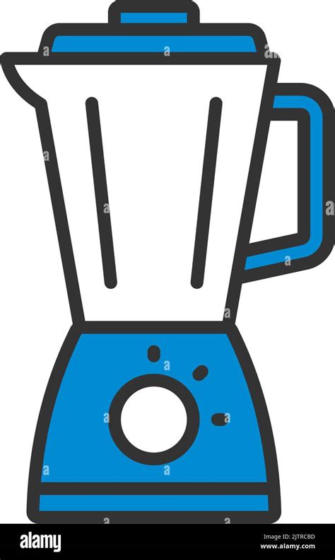 Kitchen Blender Icon Editable Bold Outline With Color Fill Design