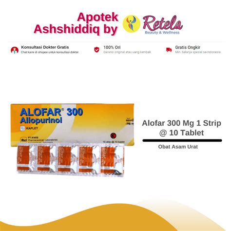 Jual Alofar Mg Strip Tablet Allopurinol Mg Obat