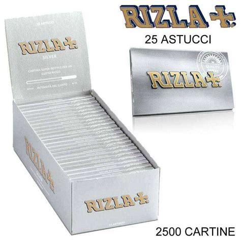 Rizla Box Rizla Silver Libretti Doppi Cartine Corte Combu