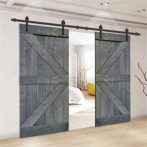 Calhome Distressed K Series In X In Gray Solid Knotty Pine Wood