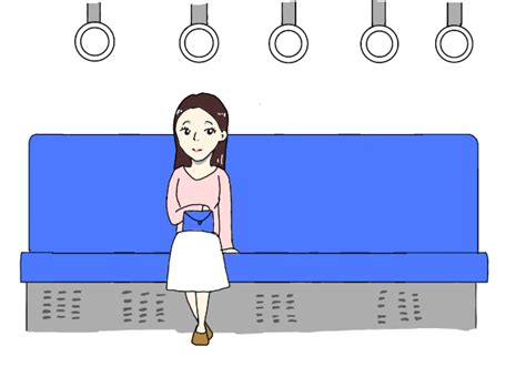 電車がすいているイラスト｜日本語教育のイラストサイト