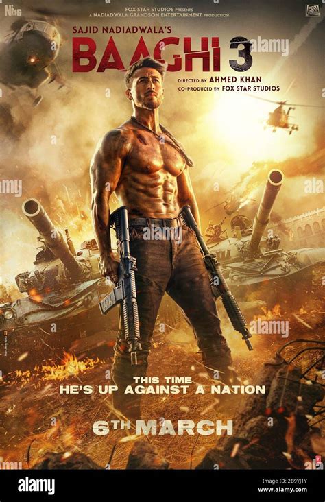 BAAGHI 3, Indian poster, Tiger Shroff, 2020. © Fox Star Studios ...