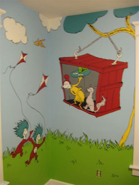 Pin By Betty Metcalf On Dr Suess Dr Seuss Nursery Dr Seuss Art Mural