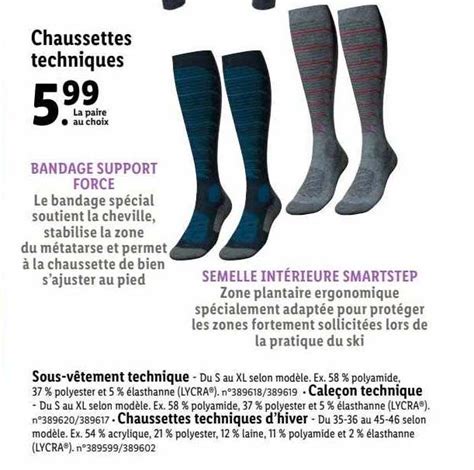 Promo Chaussettes Techniques Chez Lidl Icatalogue Fr