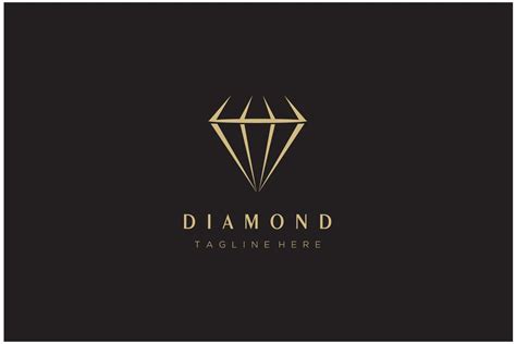 Diamond Jewelry Gold Simple Logo Design Graphic by sore88 · Creative Fabrica