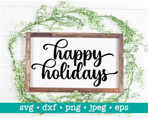 Happy Holidays Svg Happy Holidays Happy Holidays Png Happy - Etsy