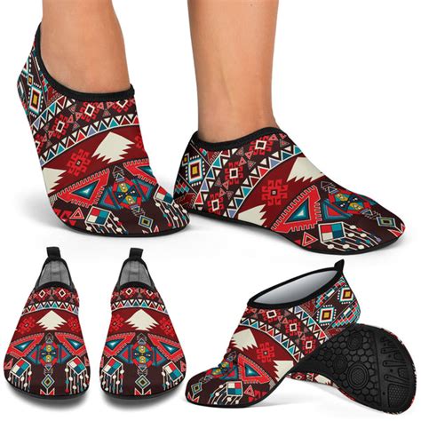 Tribal Aztec Indians Native American Aqua Water Shoes Jorjune