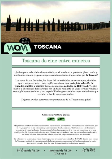 Viaje A Toscana 2019 Viajar Sola En Grupo Womviajes