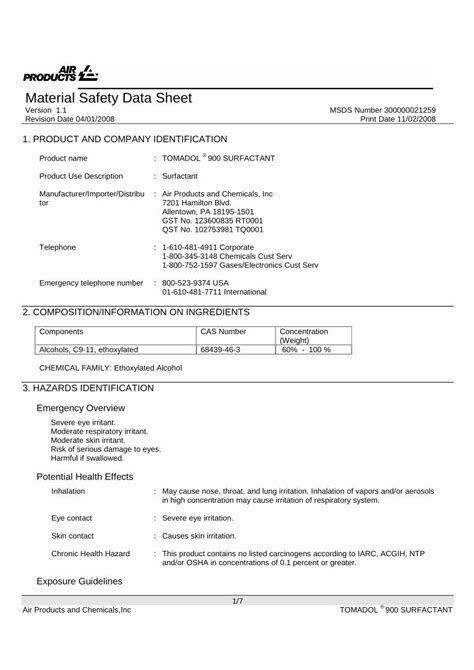 PDF Material Safety Data Sheet Home Alchem Chemical Material